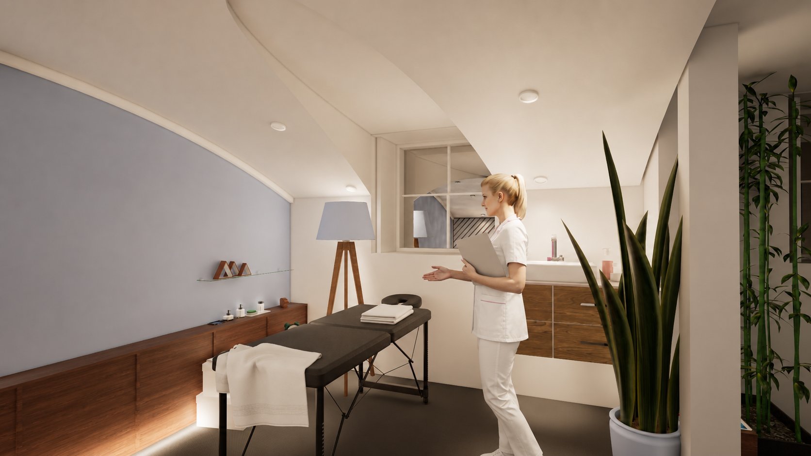 Health & Wellness treatment room on the lower ground floor